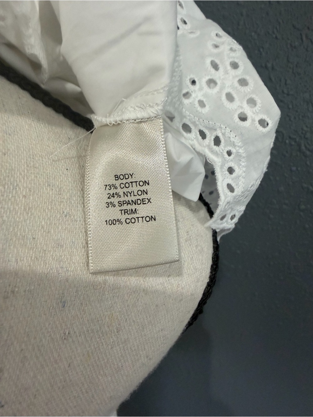 Joie Women's White Eyelet Peasant Blouse with Tie Front NWT - Picture 6 of 8